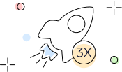 3X Lightning Faster Download Speed