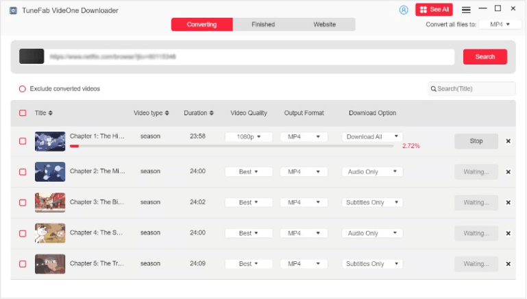 Select Hulu Output Parameters