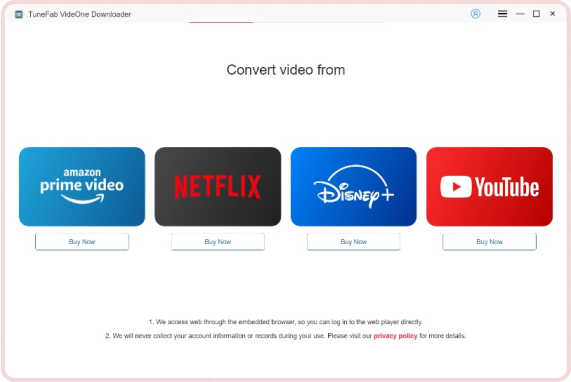 Select YouTube as the Video Streaming Service