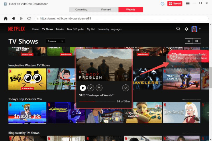 Directly Add Netflix Videos in Web Player to Download