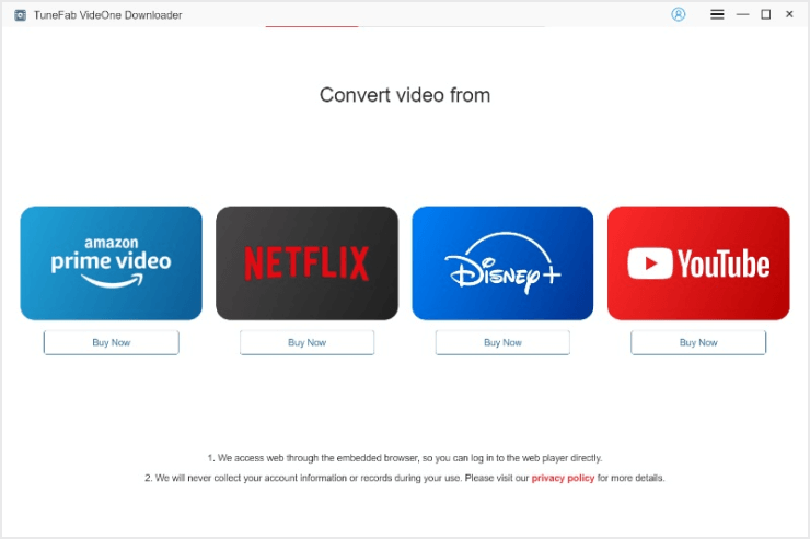 Select Netflix from the Main Interface