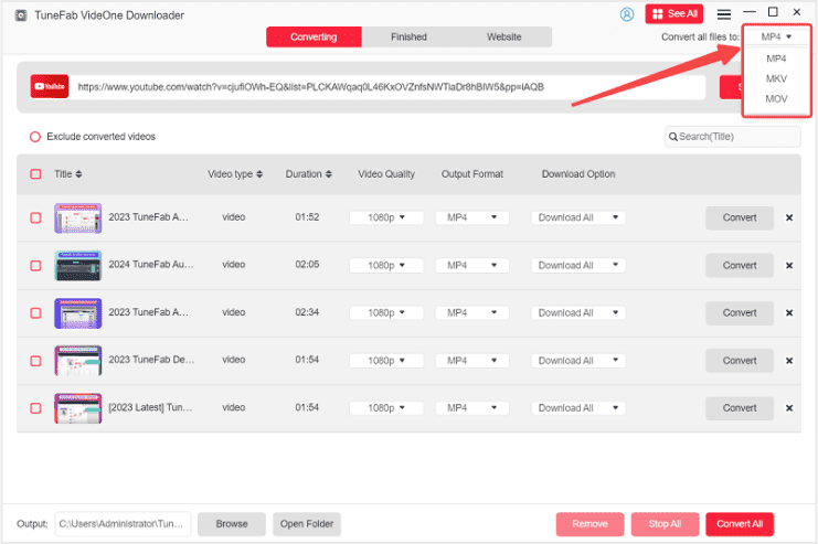 Select Format to Download YouTube Video