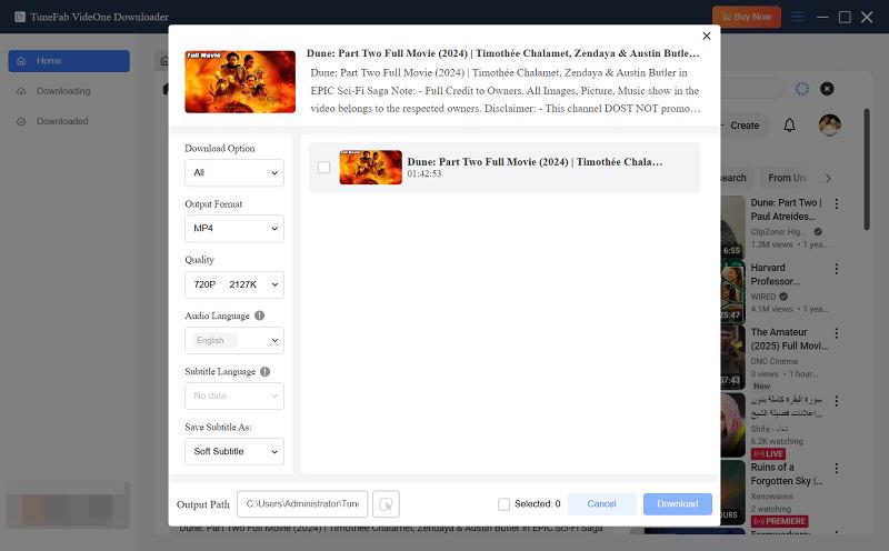 Add Dune Part 2 to Download