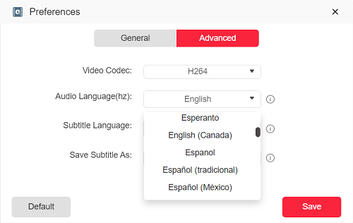 Choose Audio and Subtitle Languages