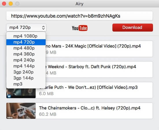 Airy YouTube Downloader for Macbook Air