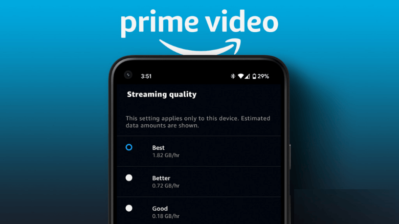 Amazon Prime Quality Settings
