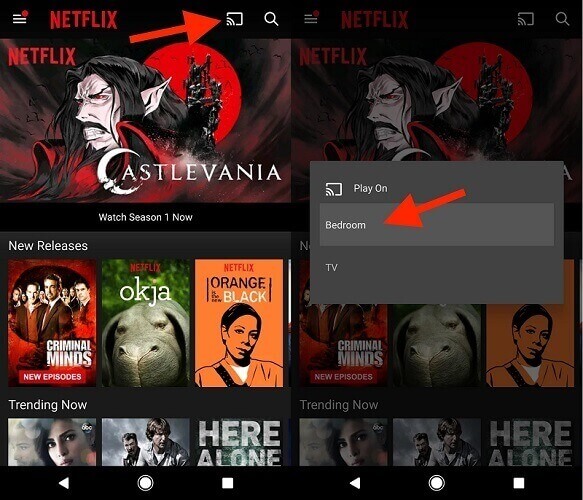 Cast Netflix from Phone to Smart TV