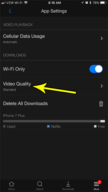 Change Video Quality in Netflix