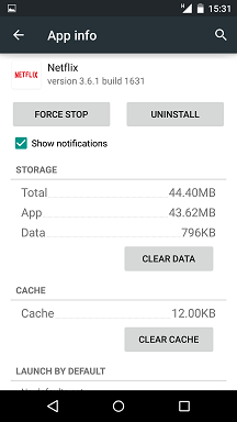 Clean Netflix App Cache