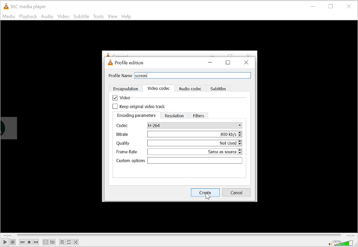 Create Streaming Recording on VLC