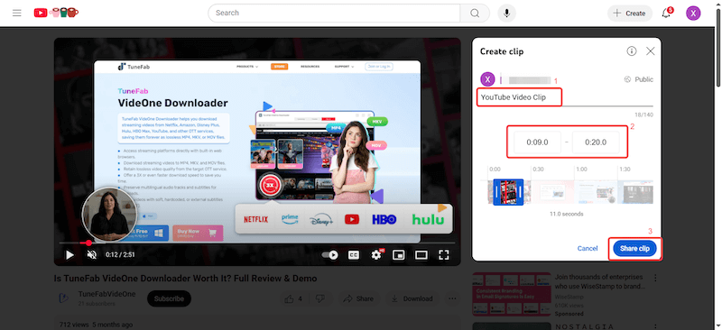 Customize Duration to Clip YouTube Video
