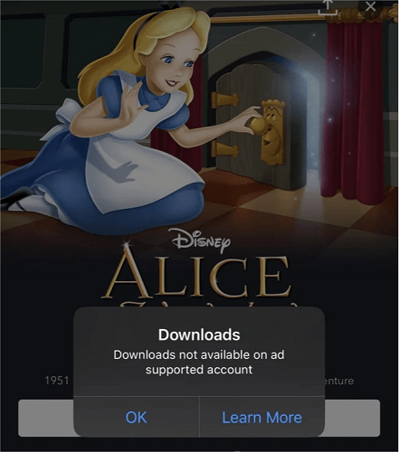 Disney Plus Download Feature Unavailable