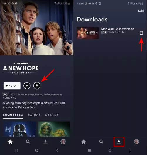 Download Disney Plus Videos in App on Android