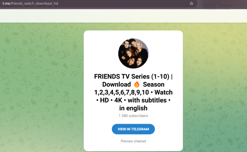 Download Friends Series from Telegram