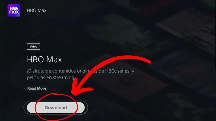 Download HBO Max on PS5