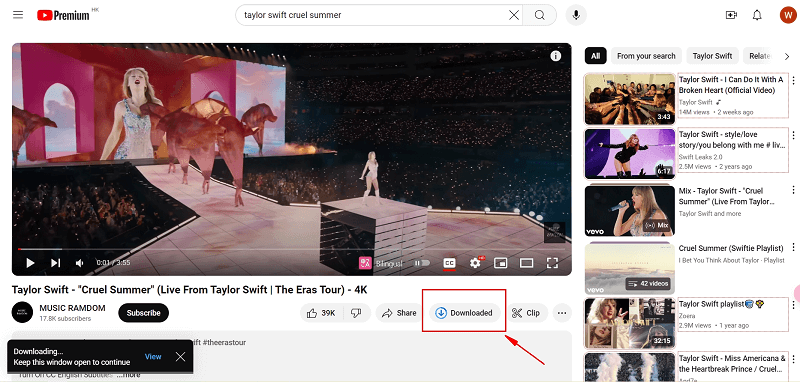 Download YouTube Videos on Web Player