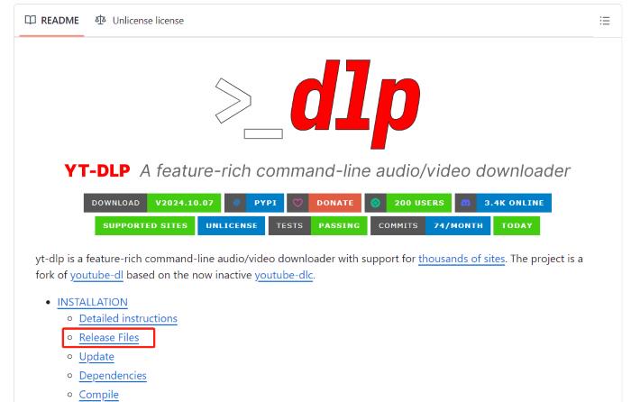 Download YT-DLP from Github