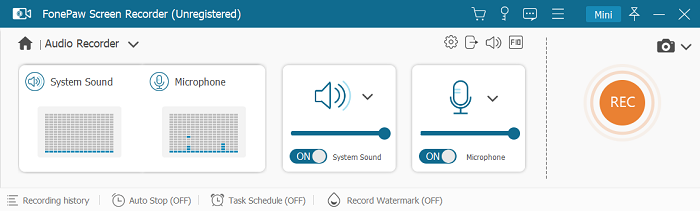 Tweak Audio Record Settings on FonePaw