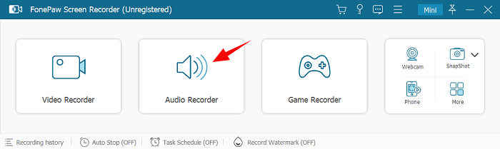 Select Audio Recorder on FonePaw