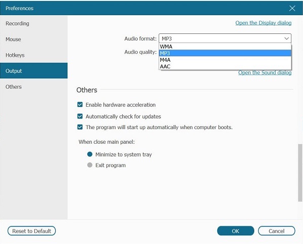 Set MP3 as Audio Format on FonePaw