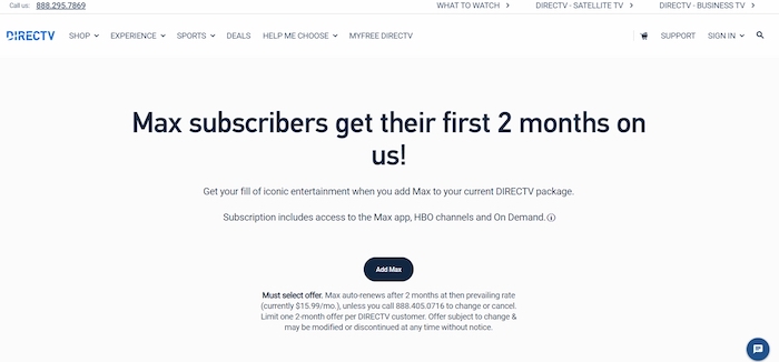 How to Get Max Free Trial with DirectTV