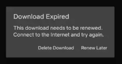 Netflix Shows Download Expired