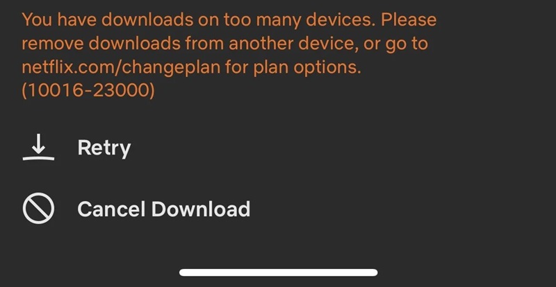 Netflix Error Code 10016 23000