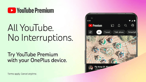 Get YouTube Premium for Free with OnePlus