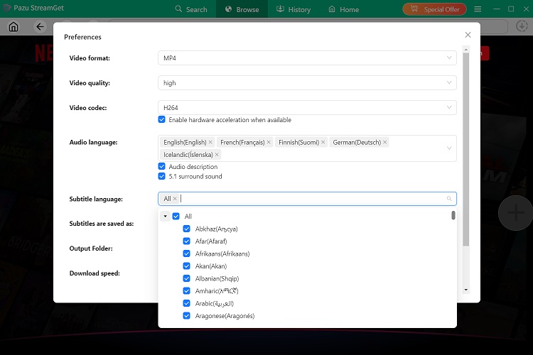 Customize Audio and Subtitle Settings