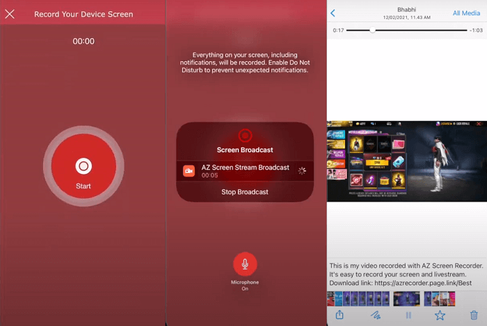 Record Streaming Videos via AZ Screen Recorder