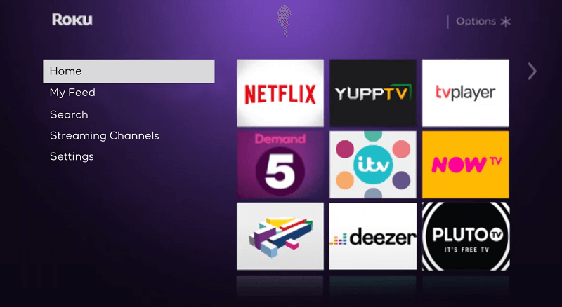 Launch Roku into Its Homepage