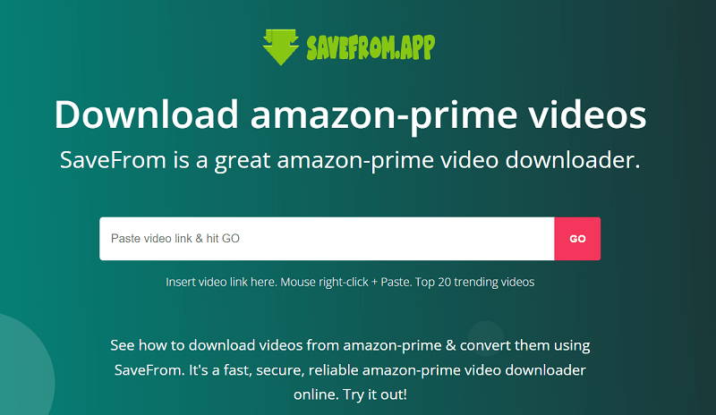 SaveFrom.App Prime Video Downloader Online