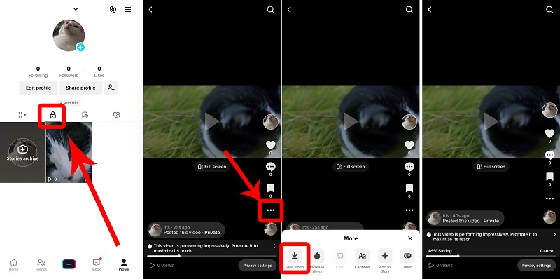 Save TikTok Private Videos on Phone