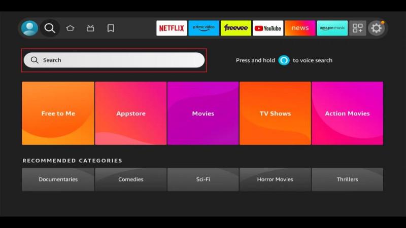 Search for Hulu on Firestick