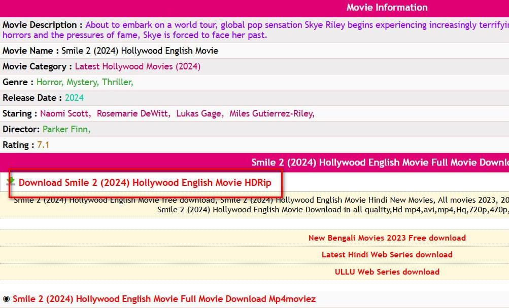 Search for Smile 2 on MP4MovieZ