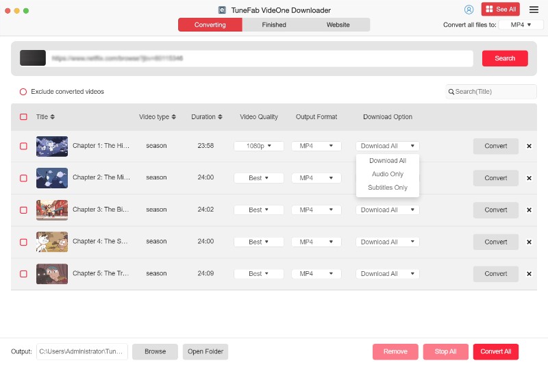 Customize Output Settings Individually 