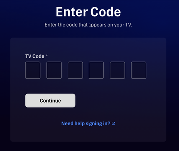 Sign in Using an Activation Code