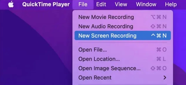 Start Screen Recording with QuickTime