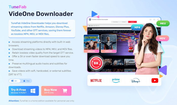 TuneFab VideOne Downloader Homepage