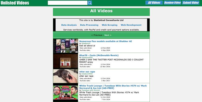 Find Unlisted YouTube Videos on Unlisted Videos 