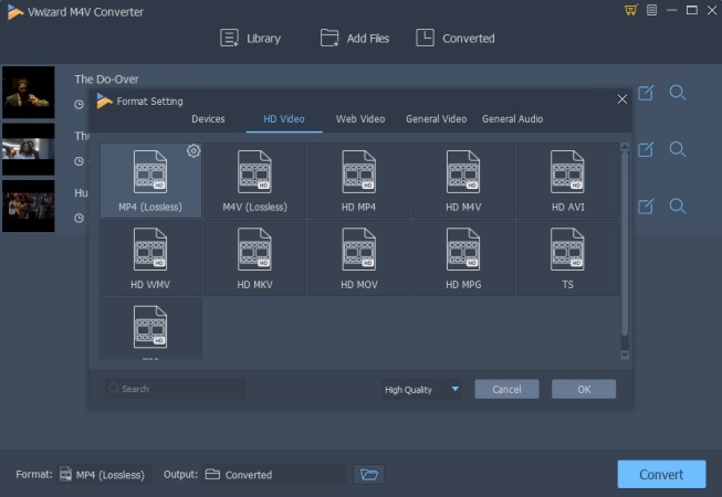 ViWizard iTunes M4V Converter Output Settings