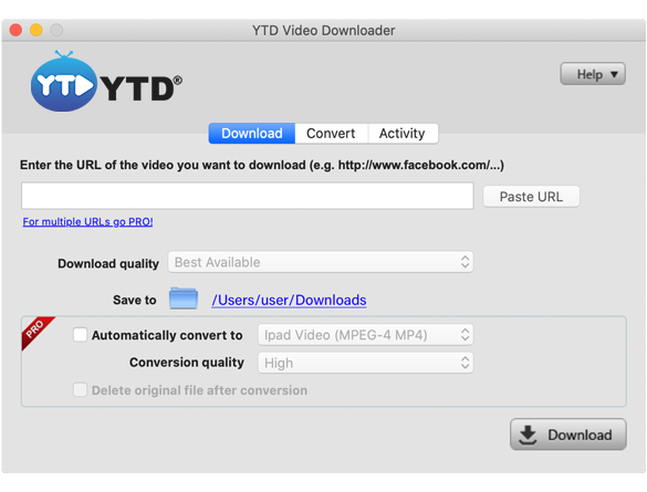 YTD Video Downloader for Macbook Pro